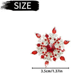 Bling 4Pcs Snowflake Air Vent Clips Car Air Freshener Outlet Clips Bling Rotatable Snowflake Car Vent Decorations Stress Relief Auto Accessories Toy Refillable (Red)