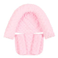 Baby Head Support and Strap Covers - Infant Head Support Pillow Super Soft Head and Neck Pillow for Car Seat Baby Headrest and Carseat Neck Cover,Light Pink