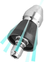 Pressure Washer Sewer Jetter Nozzle with Stainless Steel, Durable Design Sewer Jet Nozzle,Pressure Drain Jetter Hose Nozzle,3/8'' Quickly Connector, 5000 PSI Orifice 6.5