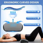 Lumbar Support Pillow for Office Chair, Memory Foam Lumbar Pillow for Lower Back Pain Relief (xiaoyaokaoGrey)