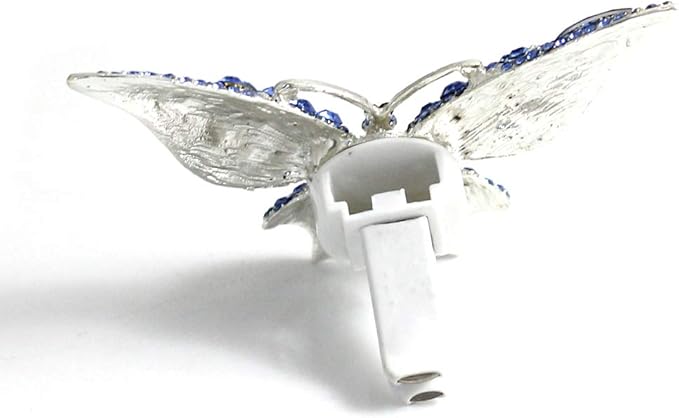 Bling Crystal Car Fragrance Butterfly Car Diffuser Air Freshener with Vent Clip (Blue)
