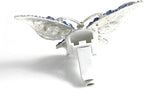 Bling Crystal Car Fragrance Butterfly Car Diffuser Air Freshener with Vent Clip (Blue)