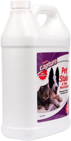 Capture Pet Stain & Odor Remover - Enzyme Pet Odor Eliminator for Home, Carpet Stain Remover for Cats & Dog Pee, Cat Urine Destroyer, Carpet Cleaner Spray - 1 Gallon
