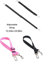 Dog Seat Belts 2 Pack Dog Car Seat Belts Adjustable Seat Belt for Car, Dog Seatbelt, Seat Belt for Dogs in Car Pet Seat Belts for Dogs, Cats and Pets(Black Pink)