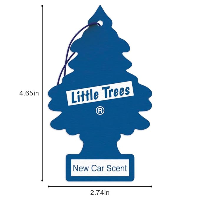 LITTLE TREES Car Air Freshener | Hanging Tree Provides Long Lasting Scent for Auto or Home | New Car Scent, 6-Packs (4 Count)