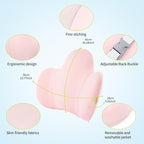 Lumbar Support Pillow for Office Chair, Gaming Chair, Car Driver Seat Back Cushion, Bed & Couch, Gifts for Friends and Parents,Ergonomic Back Support Pillow with Comfortable Memory Foam(Pink)