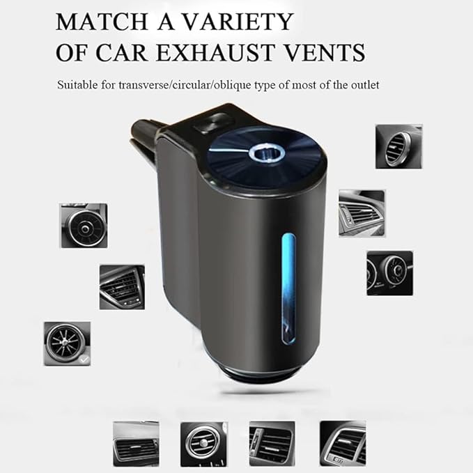 Smart Car Air Freshener with Three Adjustable,2026 New Smart Car AirS Freshener Diffuser Long Lasting, Air Freshener Vent Clips for Car Office Home Bedroom (Diffuser+1Pc Cologne)