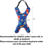 X-Shaped Car Travel Pillow for Cars Seat Kids Adults Head and Body Support Pillow Cartoon Neck Pillows Soft Long-Distance Travel Car Sleeping Seat Belt Pillows Breathable Cars Aircraft Travel Cushion