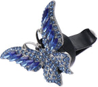 BYOBYO 2 Packs Blue Butterfly Vent Clips, Bling Interior Decor, Air Freshener, Cute Car Accessories for Girls Women, Gifts