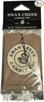 Swan Creek Candle Co. Bonfire Hanging Car Air Freshener 04115 Pack of 3, Brown
