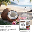 Yankee Candle Car Jar Ultimate, Coconut Beach, 0.96 OZ (Pack of 4)
