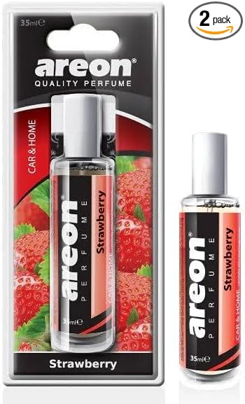 Areon CAR Perfume 35 ml I Car & Home Air Freshener Spray I Strawberry Scent I (Pack of 2)