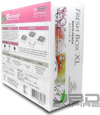 Treefrog Xtreme Fresh Box XL Air Freshener Scent Extra Large 400g - Black Squash/Blue Squash/Green Squash/White Peach/New Car (White Peach)