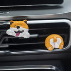 Cute Air Vent Clips Car Accessories, Creative Animal Head and Tail Cartoon Car Air Freshener Vent Clip Car Fragrance Diffuser Perfume Clips Air Conditioner Outlet Vent Clips Decorations, Dog