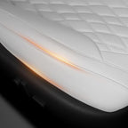 2 Pack Front Bottom Car Seat Cover, Luxury Leather Seat Covers Compatible with Tesla Model Y/3 2026 2025 2024-2020, Breathable and Waterproof Tesla Model Y/3 Accessories (White, 2Pcs)