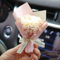 Pink Mini Dried Flowers Bouquet for Car Air Vent Clips, Air Outlet Perfume Decoration, Automotive Air Fresheners Car Air Fresheners Interior Accessories Interior Accessories