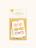 Studio Oh! Scented Hanging Car Air Fresheners - Pack of 2 - Natural & Exclusive Fragrance with DeoBoost Technology - Unique Design with Decorative Bead - Chic Shades