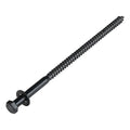 3/8 x 8 (25 Pack) Lag Screw Kit, 25 Screws and 25 Washers, Ceramic Black Ruspert Coating for Exterior Use, Meets ASTM A307 and ASME B18.2.1, Industrial/Commerical Grade by Makers Bolt