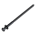 3/8 x 8 (25 Pack) Lag Screw Kit, 25 Screws and 25 Washers, Ceramic Black Ruspert Coating for Exterior Use, Meets ASTM A307 and ASME B18.2.1, Industrial/Commerical Grade by Makers Bolt