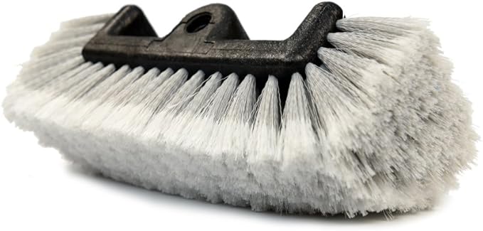 CARCAREZ 12" Car Wash Brush with Soft Bristle for Auto RV Truck Boat Camper Exterior Washing Cleaning, Grey