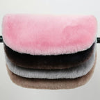 Genuine Sheepskin Auto Seat Pad, Australian Soft Wool Seat Cover Breathable and Sweat-Wicking Comfort Warm Universal Fit,19.2 inch x19.2 inch (Front seat Cushion 1pc, Gray)