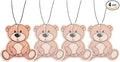 Fresh Fresheners Cute Funny Car Air Fresheners 4 Pack Scented With Premium Oils (Teddy Bear)