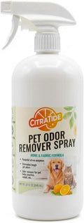 Pet Odor Eliminator – Dog & Cat Urine, Carpet Stains and Smells – Citrus Cleaner – Non-Toxic, Plant-Based Odor Neutralizer for Pet Beds, Carpets & Couches, USA Made (32oz)