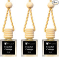 Gift Paradise® Coastal Cottage Hanging Car Air Freshener Set of 3 (10 ml Each) – Long-Lasting Fresh & Clean Ocean-Inspired Fragrance Diffuser for Car, Home & Office | Velvet Gift Bag Included