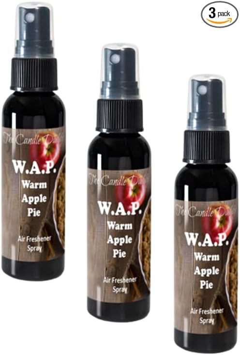 3 Pack - W.A.P. Spray - Wap Warm Apple Pie Scented - Room/car Air Freshener Spray – (3) 2 Ounce Spray Bottles