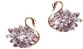 Katutude 2 Pcs Crystal Swan Car Air Vent Clips with Rose Scent, Pink