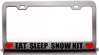 EAT Sleep Snow KIT Metal Car SUV Truck License Plate Frame Ch u72