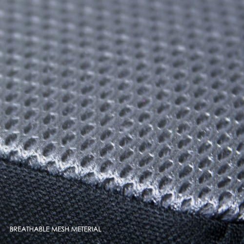 Yupbizauto Breathable Ergonomic Wedge Car Seat Cushion & Office Chair Support Comfortable Pressure-Relief Pad for Back & Tailbone Pain Ideal for Long Sitting, Posture Corrector Mesh Grey Firm