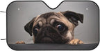Pug Dog Car Windshield Sunshade Front Window Sun Visor Protector Foldable Shield Cover for Truck SUV