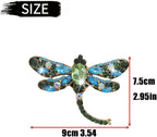 4Pcs Bling Rhinestone Crystal Dragonfly Air Freshener Vent Clips,Cute Car Air Fresheners Vent Clips Accessories,Refillable Car Diffuser, Glamorous Auto Decor (Green)