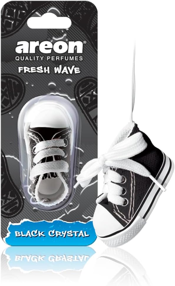 Areon Fresh Wave - Sneaker Hanging Car Air Freshener - Black Crystal Scent