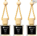 Gift Paradise® White Tea Car Freshener Set – 3 Pack 10ml Hanging Air Fresheners with Wooden Lid – Spring Summer Self Care Auto & Home Fragrance Diffuser for Car Mirror, Closet & Small Spaces