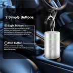 100ML Car Essential Oil Diffuser, Rechargeable Battery Powered, Cordless Portable Aromatherapy Humidifier with 7 LED Color Lights 2 Timer Modes for Car Room Home Office (Silver)