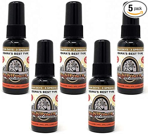BluntPower (Obama's Best, 5 Pack) Concentrated Air Freshener - Premium Oil Based Air Freshener Spray For Home and Car - Long-Lasting Bathroom Spray, Car Freshener, & Odor Eliminator Spray