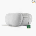 TPARTS Headrest Neck Pillow for Tesla Model 3/Y/X/S, Soft Faux Suede Fabric Car Neck Support Pillow Cushion for Traveling (Filled with Dupont Sorona Fiber)-Set of 2 Gray