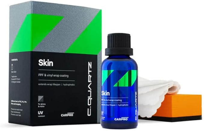 CARPRO CQUARTZ Skin PPF & Vinyl Nano-Coat - UV Protection for Wrapped Vehicles with Vinyl Film, UVA & UVB Resistant (50mL)