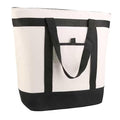 CIVJET Insulated Cooler Bag, Tote Bag for Grocery Shopping, DIY Your Creative Designs, Cooler Bags Insulated, Pizza/Food Delivery Bag to Keep Cold/Hot (Purified Cotton, Non-Waterproof, Beige
