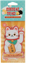Puckator Scented Air Freshener Jasmine Fragrance Maneki Neko Lucky Cat for Car Office Gym Locker Home, Pack of 1, Multi, Hanging Design, Height 10cm Width 6.5cm