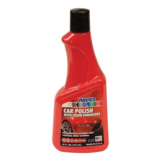 ABRO Red Car Polish: Scratch Remover for Vehicles and Paint Scratch Repair Restorer Wax, Polishing Compound for Car Detailing, Paint Scratch Repair for Vehicles, Scratch Remover 16oz.