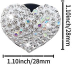 8 Pcs Silver Bling Heart Air Vent Clips, Crystal Car Fresheners, Diffuser With Rhinestone Decoration, Cute Interior Accessories for Women Girls, Decorations