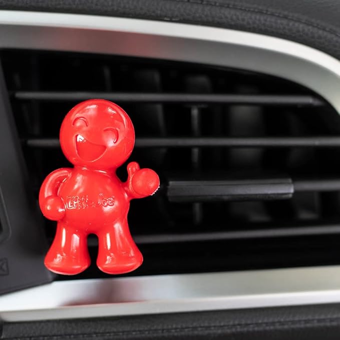 Little Joe 96407-6PK Cherry Scent Car Air Freshener Vent Clip, Fights Odors for up to 45 Days, Long-Lasting Freshness, Cute Car Odor Eliminator, Pack of 6