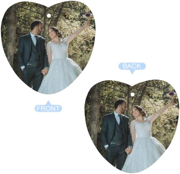 Personalized Air Freshener for Car - Double Sided Photo Custom Car Scents Air Freshener, Gift for Valentine’s Day Birthday Ideal for Car Wardrobe Bathroom Hanging Ornaments (Heart 3pcs)