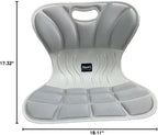 Ergonomic Lumbar Support Cushion, Silver, 460mm x 440mm x 340mm, Large, for Office Chairs & Car Seats, Posture Correction, Pregnancy Comfort,110-300 lbs Capacity