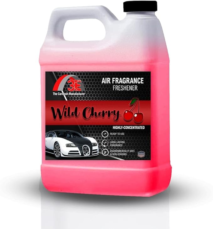 3E Car Air Freshener Concentrate – 64 oz – Professional Automotive Fragrance – Multiple Scents (Cherry)