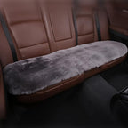 OGLAND Fluffy Genuine Australia Sheepskin Car Seat Cover for Auto Interior Accessories with Soft Fuzzy Wool Eco-Friendly Natural Fur Non-Slip (Graphite, Back)