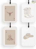 4 Pcs Western Car Air Fresheners for Women Western Car Accessories for Mirror Preppy Cowgirl Air Freshener Cars Decor for Home Bedroom